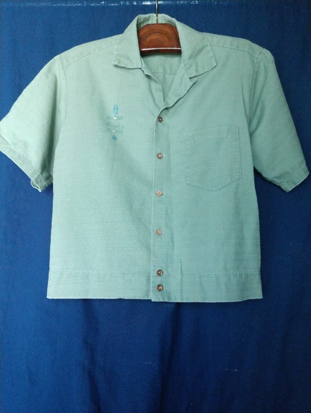 Men's Vintage Shirt Hawaiian Aloha 50s 60s Short Tapered Ricky Ricardo Style Siz